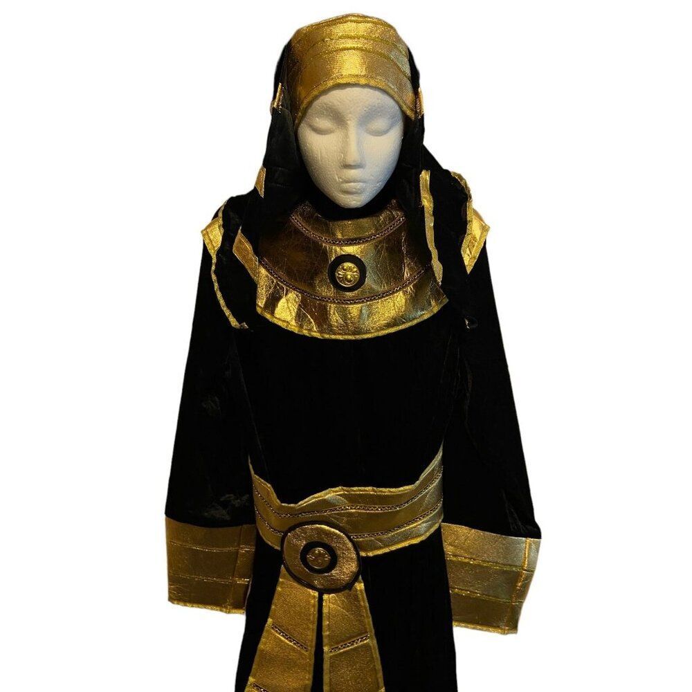 #5736 Mens Black and Gold Pharaoh Halloween Costume Size L